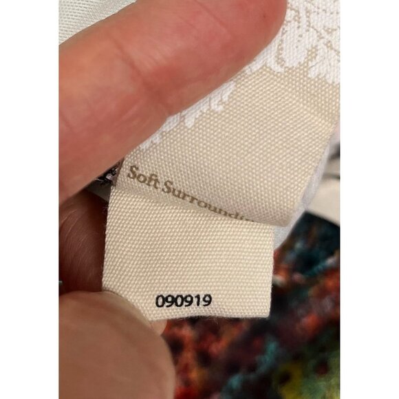 (NWT) Soft Surroundings Straight leg Ankle pants M red watercolor - Picture 10 of 10